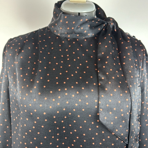 WORTHINGTON™️ Women's Size LP Black 'ADDY' High Neck Bow Blouse - Picture 5 of 15